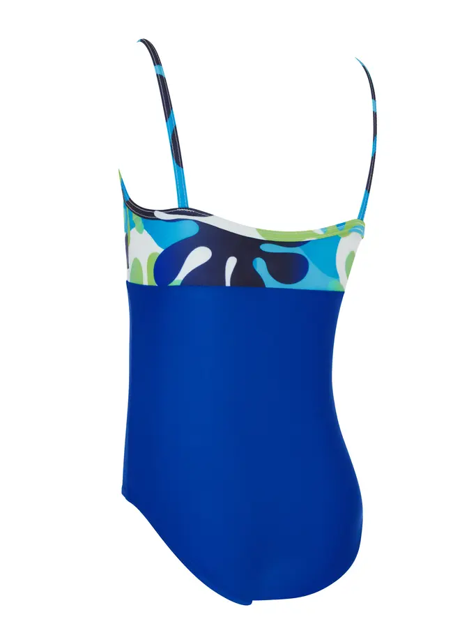 Sale, view full size image of Front view of Product detail - Girls Wild Child Panel Classicback Swimsuit WLCH