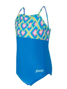 Display front view 4 of Product detail - Girls Xena Panel Classicback Swimsuit XENA