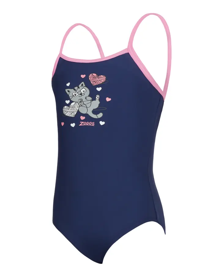 Out of Stock,Sale, visualizzare l'immagine full size della vista frontale di Product detail - Girls Kitty Classicback One Piece KTT