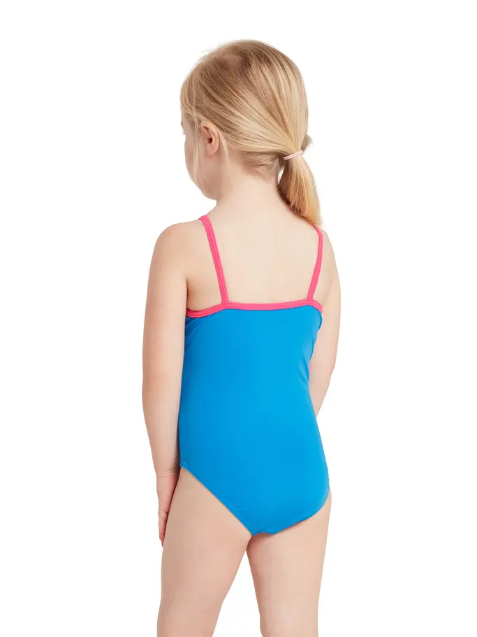 Sale, view full size image of Front view of Product detail - Girls Little Dino Classicback Swimsuit LTDN