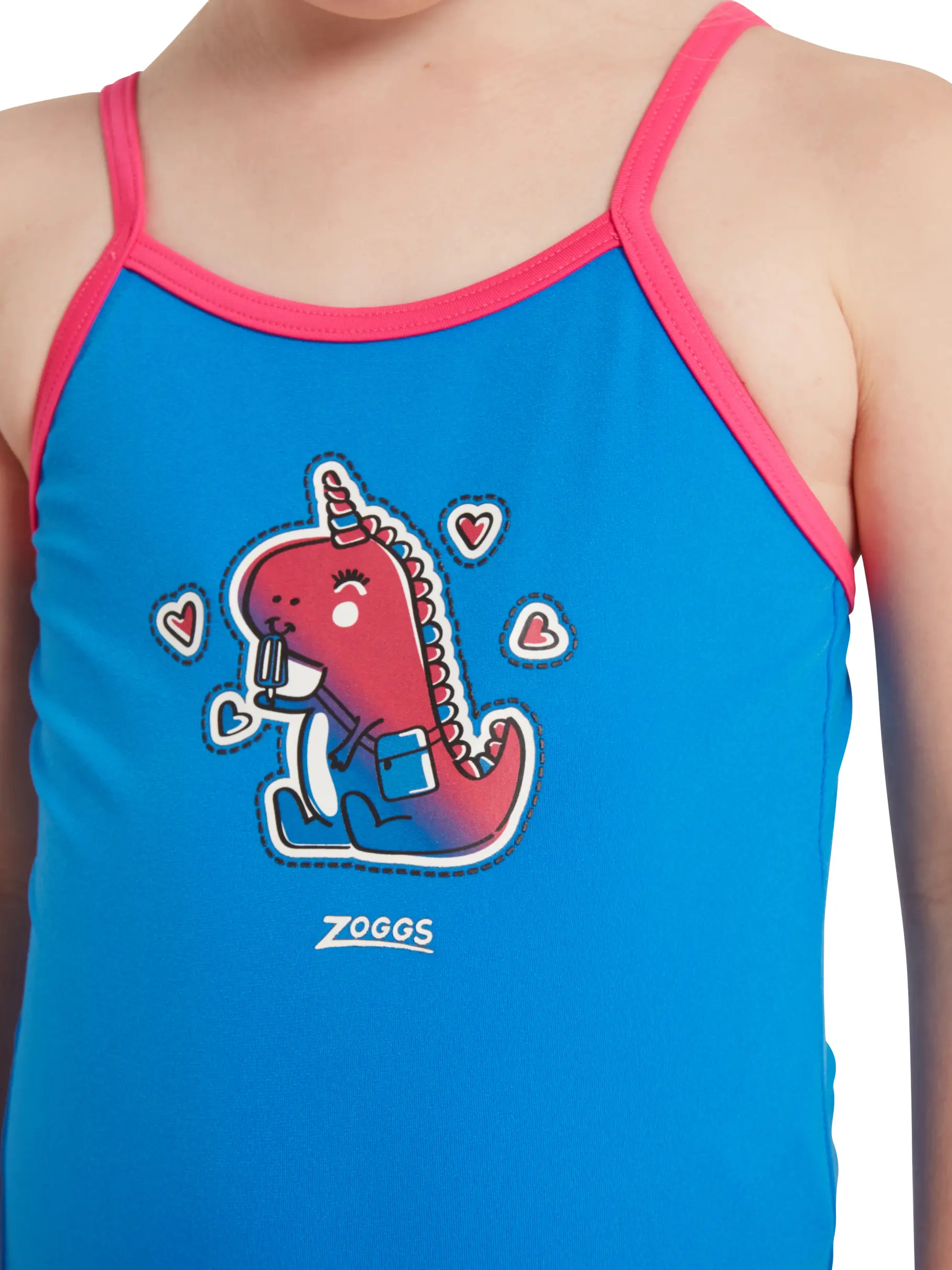 Sale, view full size image of Front view of Product detail - Girls Little Dino Classicback Swimsuit LTDN