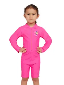 Display front view 1 of Product detail - Girls Lolly Fish Long Sleeve All In One Swimsuit LLFS