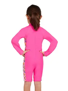 Display front view 2 of Product detail - Girls Lolly Fish Long Sleeve All In One Swimsuit LLFS