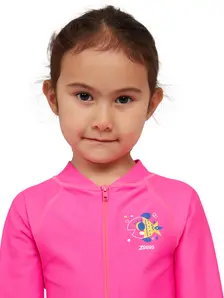 Display front view 3 of Product detail - Girls Lolly Fish Long Sleeve All In One Swimsuit LLFS