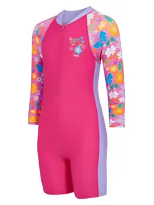 Display front view 1 of Product detail - Girls Long Sleeve Sizzle Print All in One SSZL