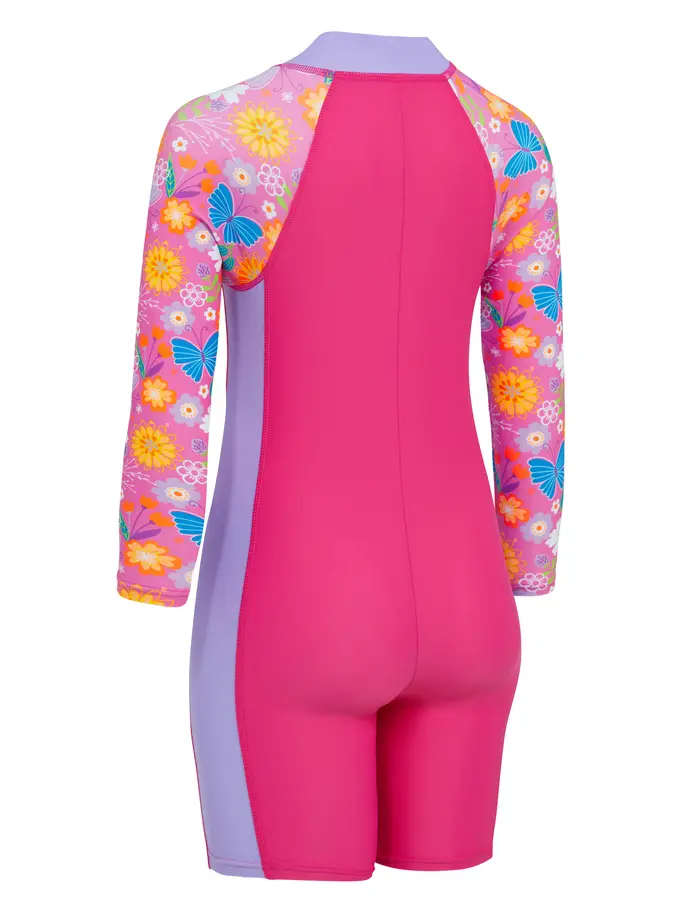 Sale, visualizzare l'immagine full size della vista frontale di Product detail - Girls Long Sleeve Sizzle Print All in One SSZL