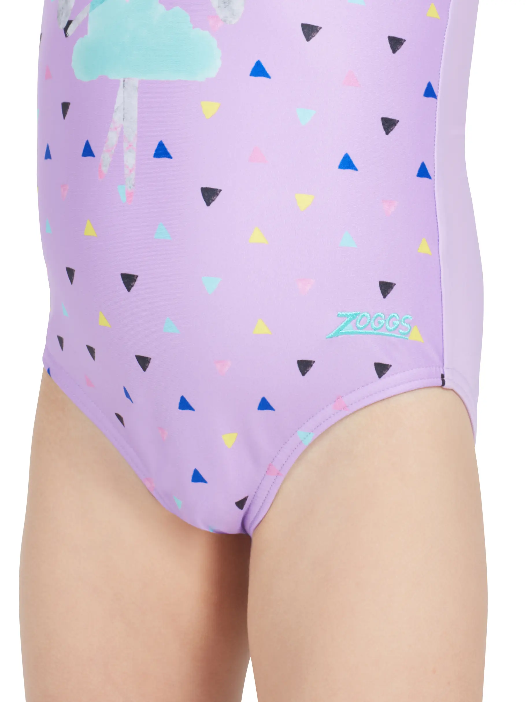 Sale,Clearance, view full size image of Front view of Product detail - Girls Ditzy Dancer Crossback One Piece Swimsuit DZDA