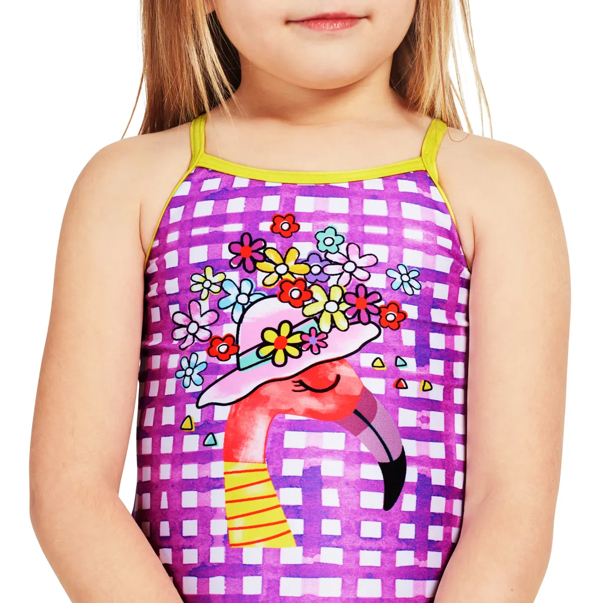 Girls Flamingo Crossback One Piece