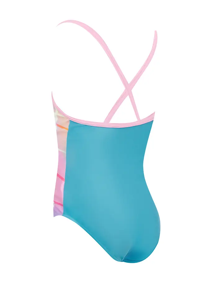 Out of Stock,Sale, voir image en taille réelle de la vue frontale de Product detail - Girls Pine Time Crossback One Piece Swimsuit PNTM
