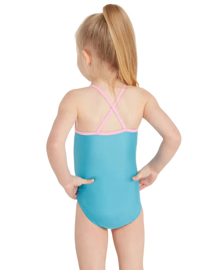 Out of Stock,Sale, voir image en taille réelle de la vue frontale de Product detail - Girls Pine Time Crossback One Piece Swimsuit PNTM