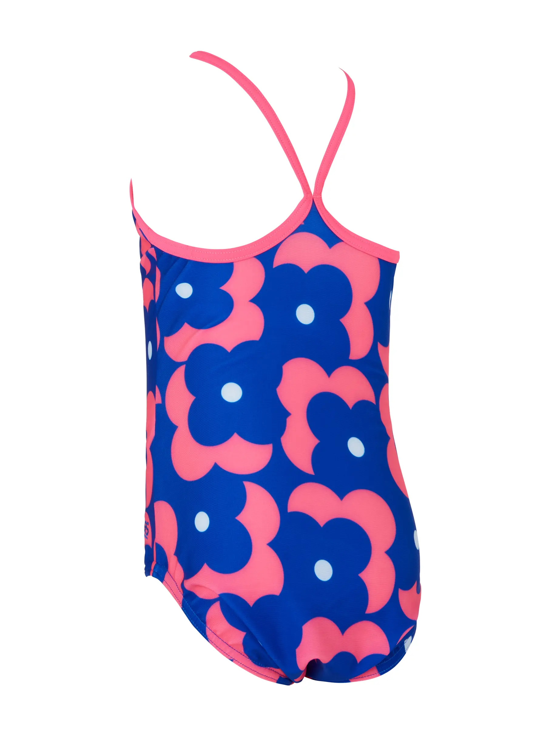 Clearance, view full size image of Front view of Product detail - Girls Disco Vibe Texback Swimsuit DISC