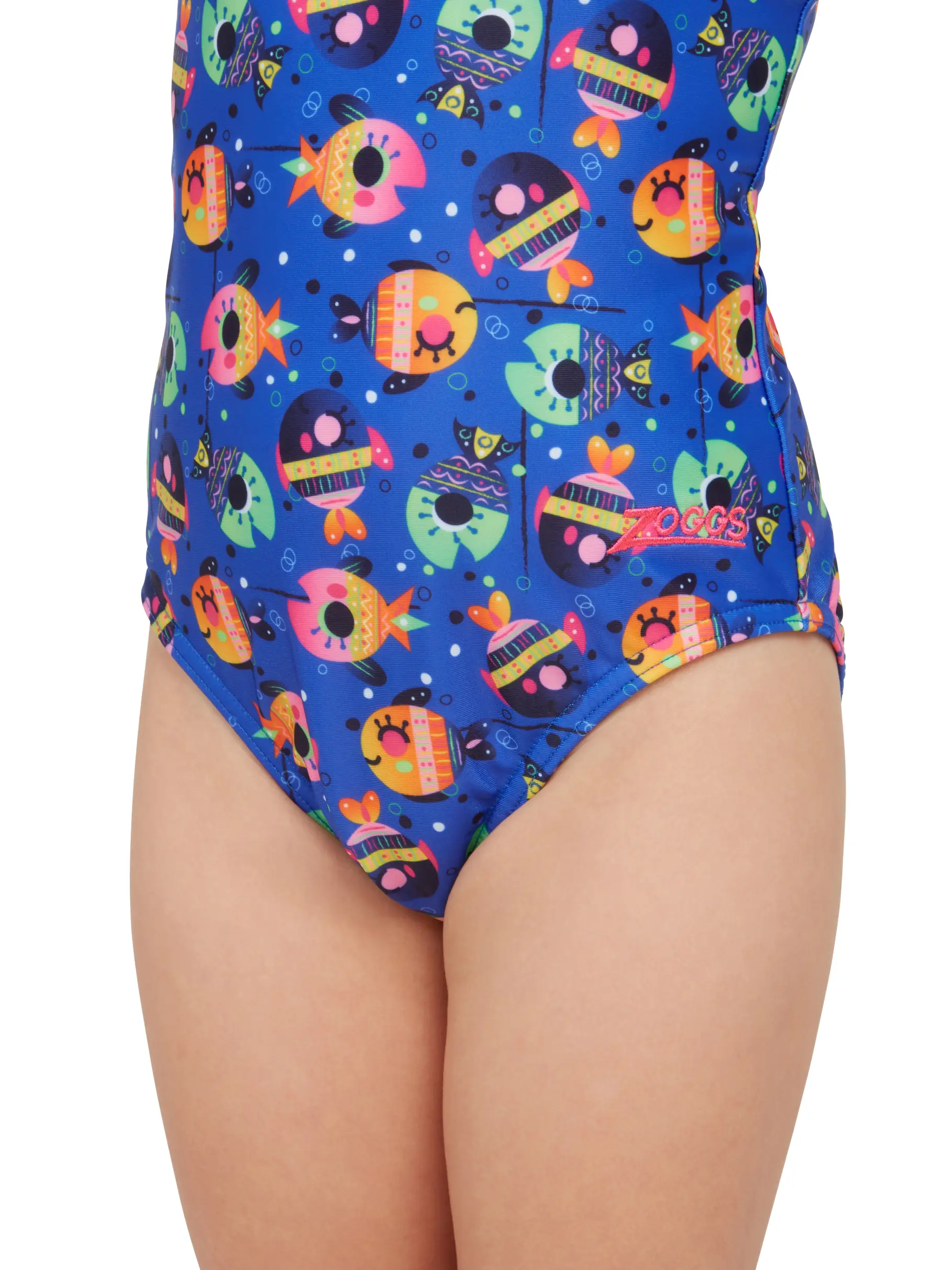Sale, view full size image of Front view of Product detail - Girls Lolly Fish Texback Swimsuit LLFS