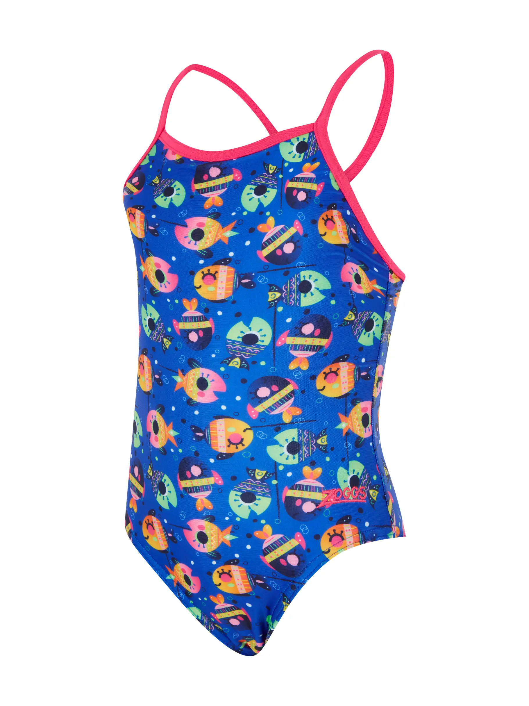 Sale, view full size image of Front view of Product detail - Girls Lolly Fish Texback Swimsuit LLFS