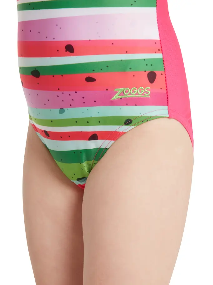 , view full size image of Front view of Product detail - Girls Melon Smile Tex Back Swimsuit MLSM
