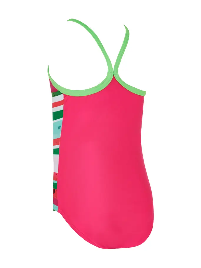 , view full size image of Front view of Product detail - Girls Melon Smile Tex Back Swimsuit MLSM