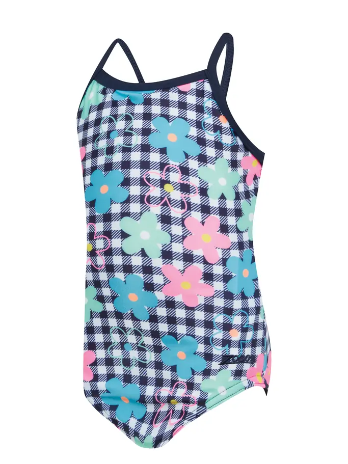 Out of Stock,Sale, visualizzare l'immagine full size della vista frontale di Product detail - Girls Picnic Posy Tex Back Swimsuit PCPO
