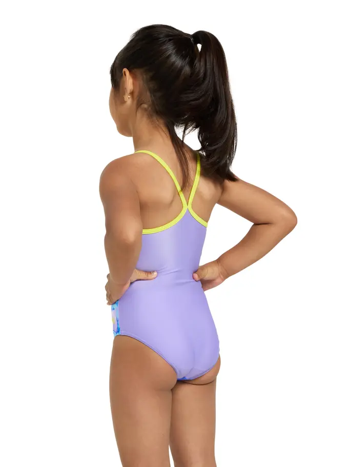 Sale,Clearance, view full size image of Front view of Product detail - Girls Seal Tex Back Swimsuit SEAP