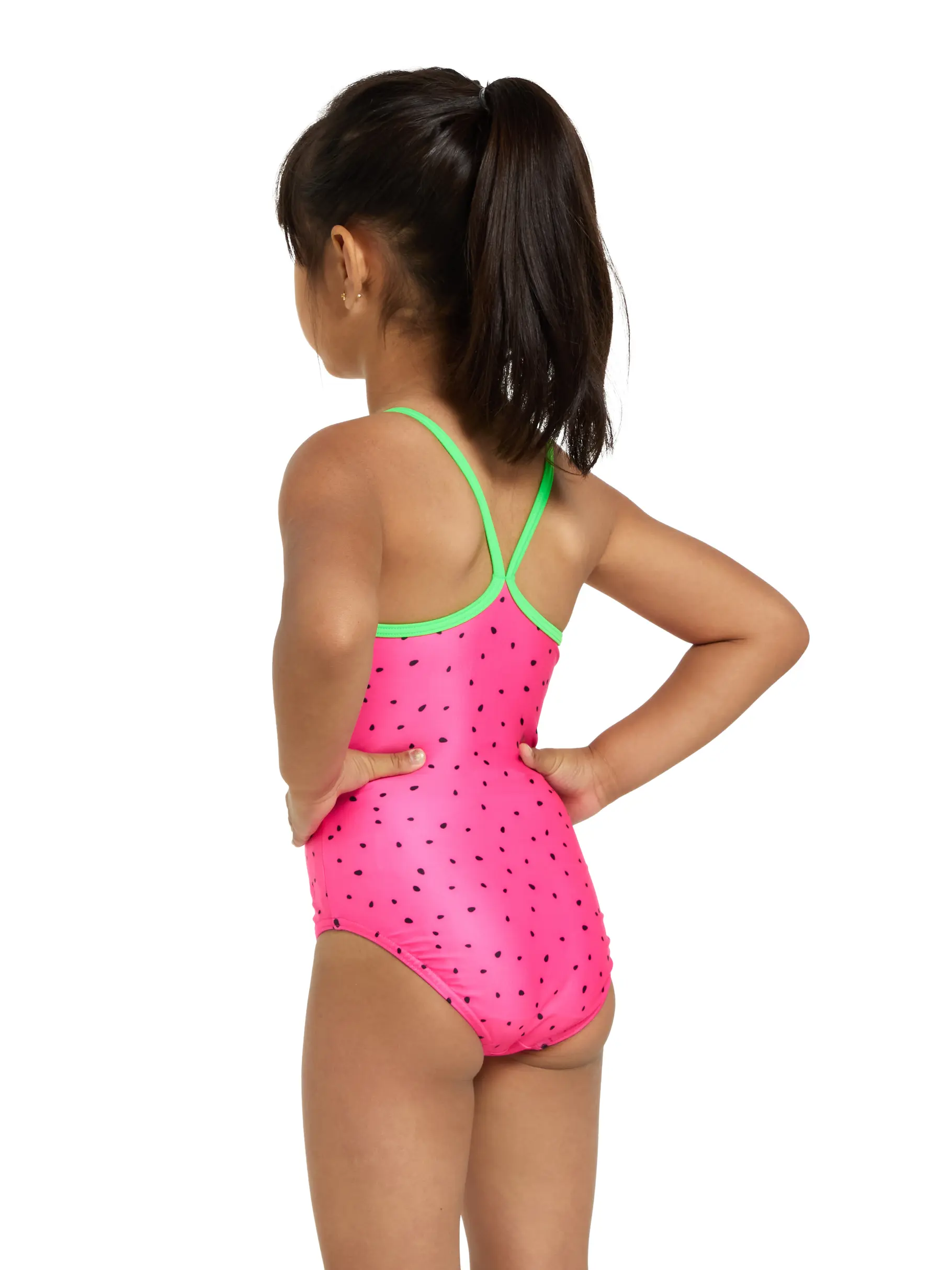 , view full size image of Front view of Product detail - Watermelon Tex Back Swimsuit WATM