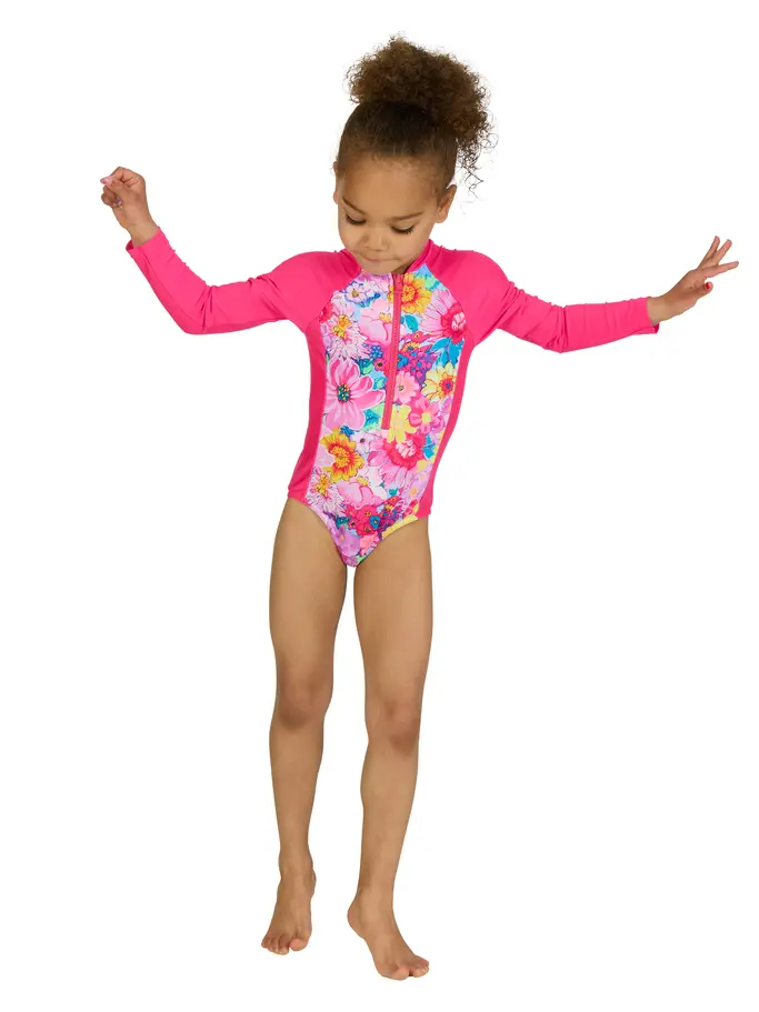 Sale,Clearance, view full size image of Front view of Product detail - Girls Eden Paddle Suit elder/pink