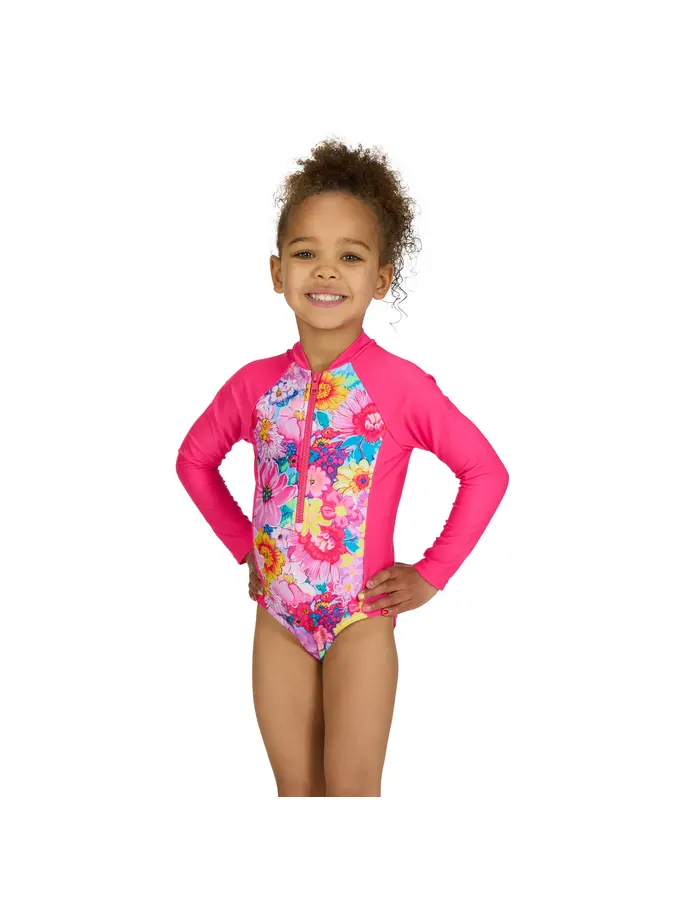 Sale,Clearance, view full size image of Front view of Product detail - Girls Eden Paddle Suit elder/pink