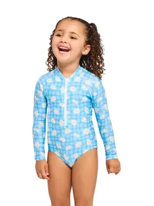 Display front view 1 of Product detail - Girls Daisy Check Paddle Suit DACH