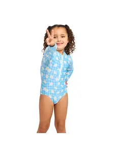 Display front view 5 of Product detail - Girls Daisy Check Paddle Suit DACH