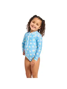 Display front view 6 of Product detail - Girls Daisy Check Paddle Suit DACH