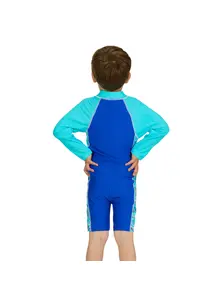 Display front view 3 of Product detail - Boys Oceanic Long Sleeve All In One Swimsuit ocean