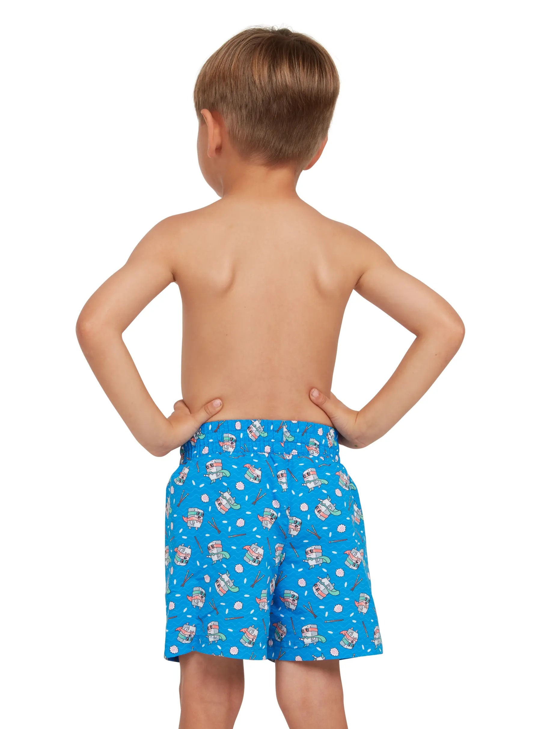 Sale, view full size image of Front view of Product detail - Boys Super Sushi Watershorts SUSU