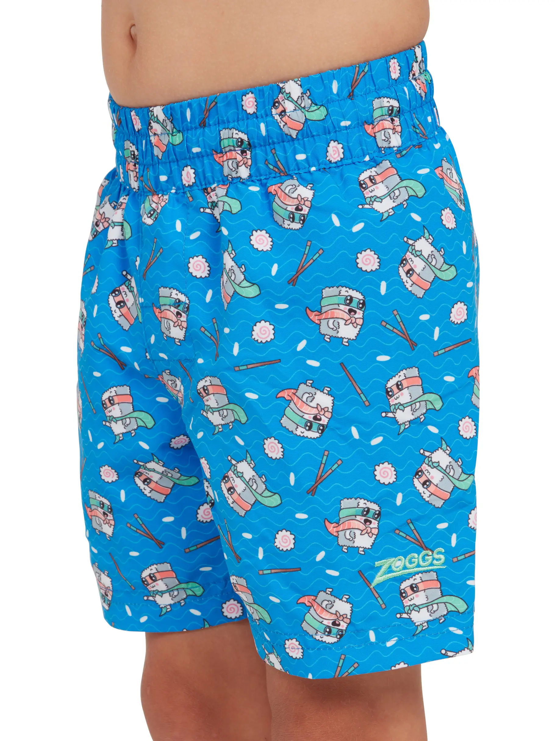 Sale, view full size image of Front view of Product detail - Boys Super Sushi Watershorts SUSU
