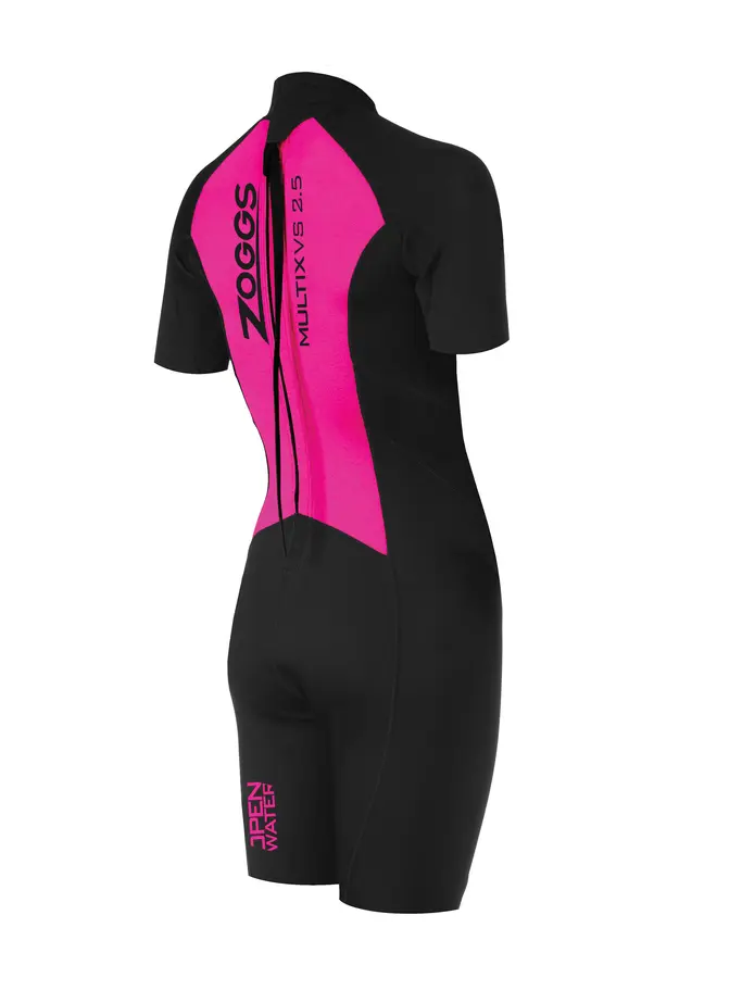 Sale,Clearance, Ver imagen de tamaño completo de Vista frontal de Product detail - Zoggs Womens Multix VS 2.5 MultiSport Shorty black/pink