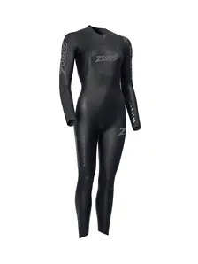 Display front view 1 of Product detail - Zoggs Womens Swimming Black Marlin Wetsuit 5/3/1.5 mm black/silver