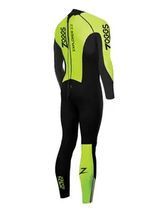 Display front view 2 of Product detail - Zoggs Mens Swimming Explorer FS Wetsuit 3/2/2 mm black/lime