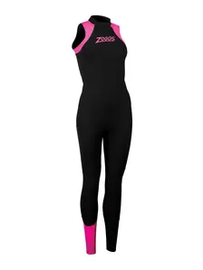 Display front view 1 of Product detail - Zoggs Womens Swimming Explorer LJ Wetsuit 3/2/2 mm black/pink