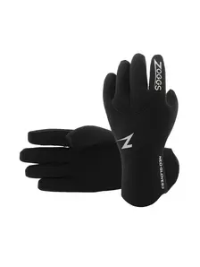 Display front view 1 of Product detail - Zoggs Neoprene Swimming Gloves 3 black