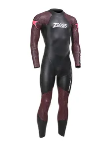 Display front view 1 of Product detail - Mens FS Triathlon Wetsuit - Predator Ultra black/red