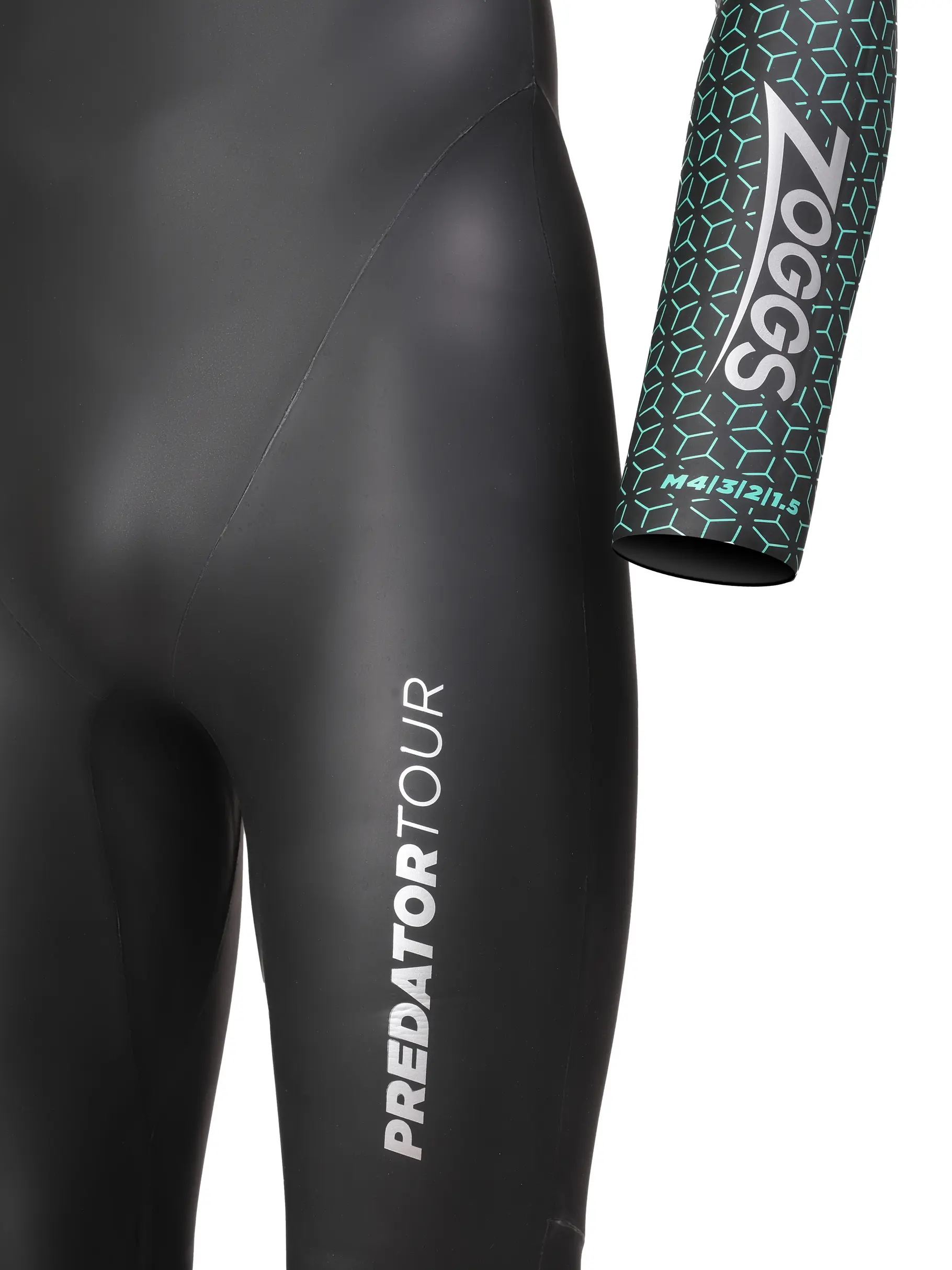 , view full size image of Front view of Product detail - Womens FS Triathlon Wetsuit - Predator Tour black/blue