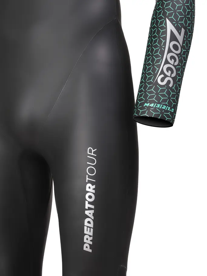 , view full size image of Front view of Product detail - Womens FS Triathlon Wetsuit - Predator Tour black/blue