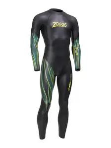 Display front view 1 of Product detail - Mens FS Triathlon Wetsuit - Hypex Ultra black/yellow