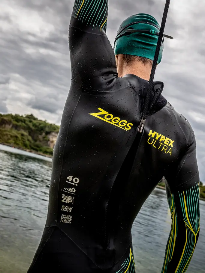 Out of Stock, voir image en taille réelle de la vue frontale de Product detail - Mens FS Triathlon Wetsuit - Hypex Ultra black/yellow