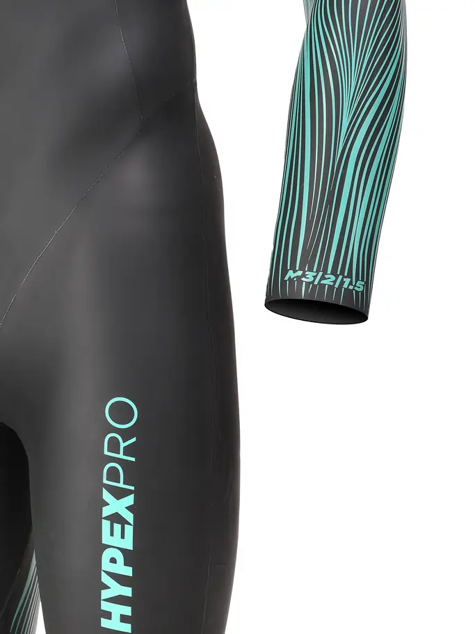 , view full size image of Front view of Product detail - Mens FS Triathlon Wetsuit - Hypex Pro black/blue