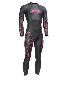 Display front view 1 of Product detail - Mens FS Triathlon Wetsuit - Hypex Tour black/red