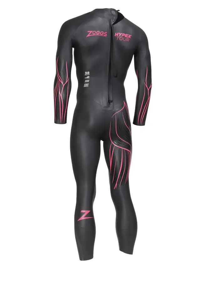 , view full size image of Front view of Product detail - Mens FS Triathlon Wetsuit - Hypex Tour black/red