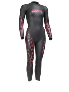 Display front view 1 of Product detail - Womens FS Triathlon Wetsuit - Hypex Tour black/red