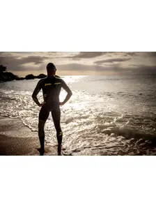 Display front view 5 of Product detail - Mens FS Open Water Wetsuit - Explorer Ultra black/yellow