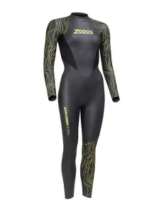Display front view 1 of Product detail - Womens FS Open Water Wetsuit - Explorer Ultra black/yellow
