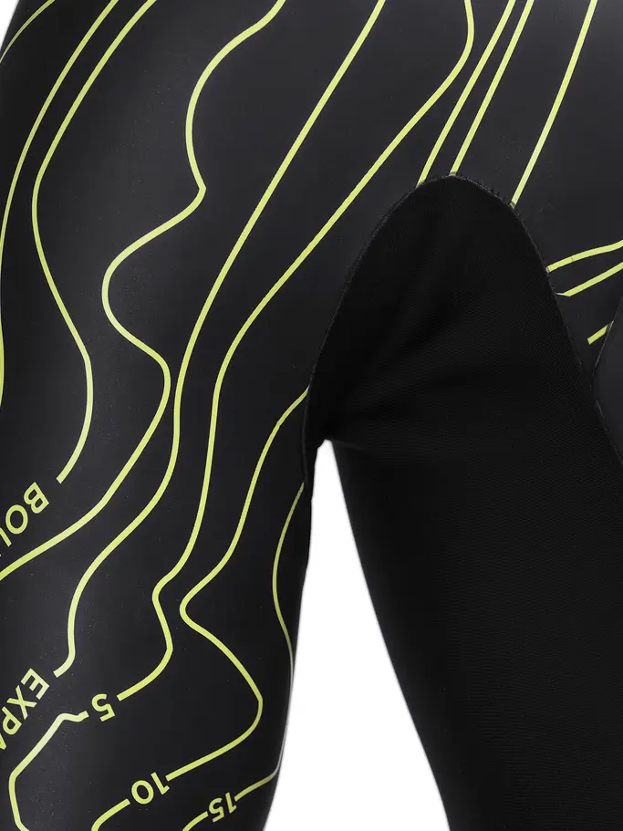 , view full size image of Front view of Product detail - Womens FS Open Water Wetsuit - Explorer Ultra black/yellow