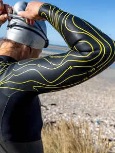 Display front view 4 of Product detail - Womens FS Open Water Wetsuit - Explorer Ultra black/yellow