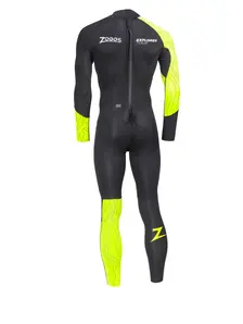 Display front view 2 of Product detail - Mens FS Open Water Wetsuit - Explorer Tour black/yellow