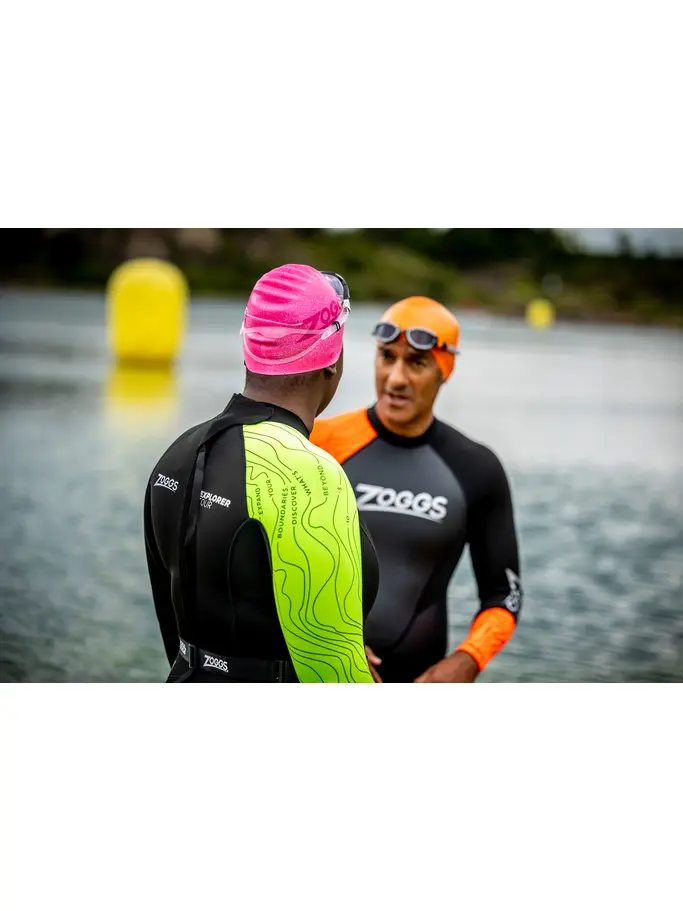 , Ver imagen de tamaño completo de Vista frontal de Product detail - Womens FS Open Water Wetsuit - Explorer Tour black/yellow
